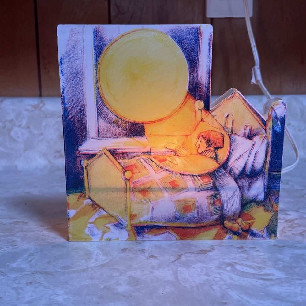 Cool Unique And Rare Vintage Nightlight Moon Child Bed Wall Mounted Switch‎